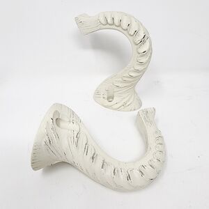 Wall hooks ivory cream  set of 2